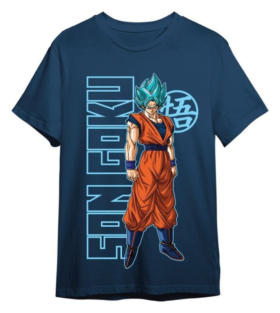 Dragon Ball Super T-Shirt Goku Super Saiyan Blue Denim Size S 8435767622981