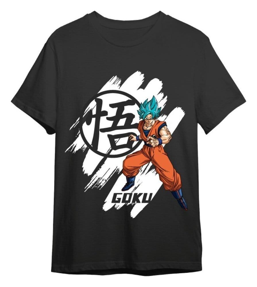 Dragon Ball T-Shirt Dragon Ball Super Goku Super Saiyan Blue Black Size S 8435767623544