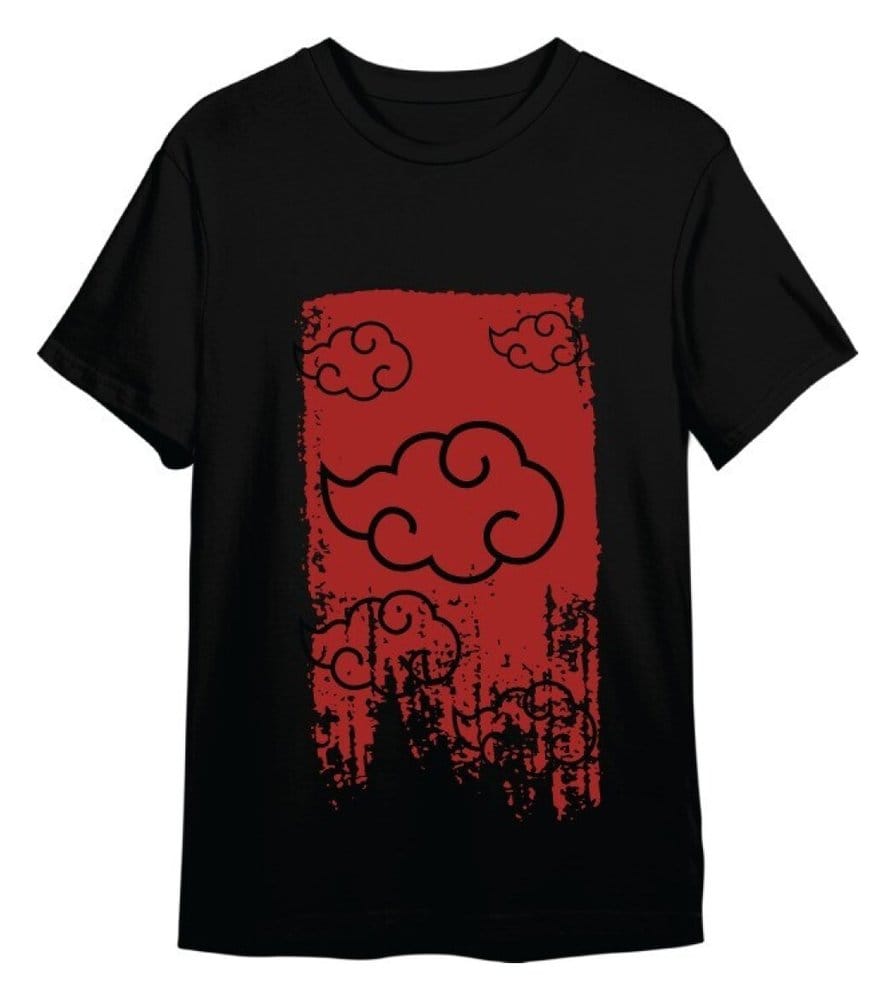 Naruto Shippuden T-Shirt Akatsuki Black Size S 8435767629140