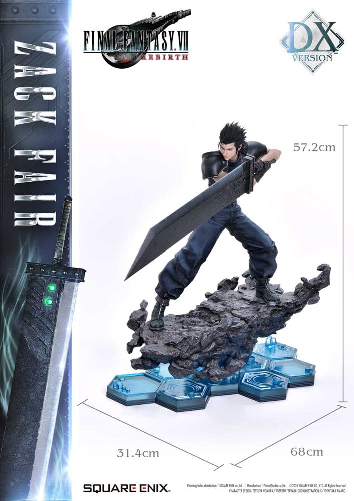 Final Fantasy VII Rebirth Statue 1/4 Zack Fair Deluxe Ver. 57 cm    4988601387934