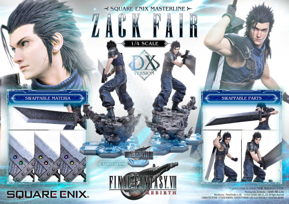 Final Fantasy VII Rebirth Statue 1/4 Zack Fair Deluxe Ver. 57 cm    4988601387934
