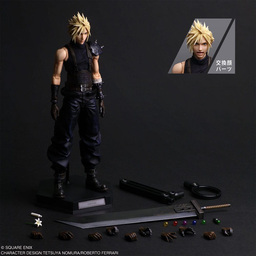 Final Fantasy VII Rebirth Play Arts Shin Action Figure Cloud Strife 27 cm   4988601389587