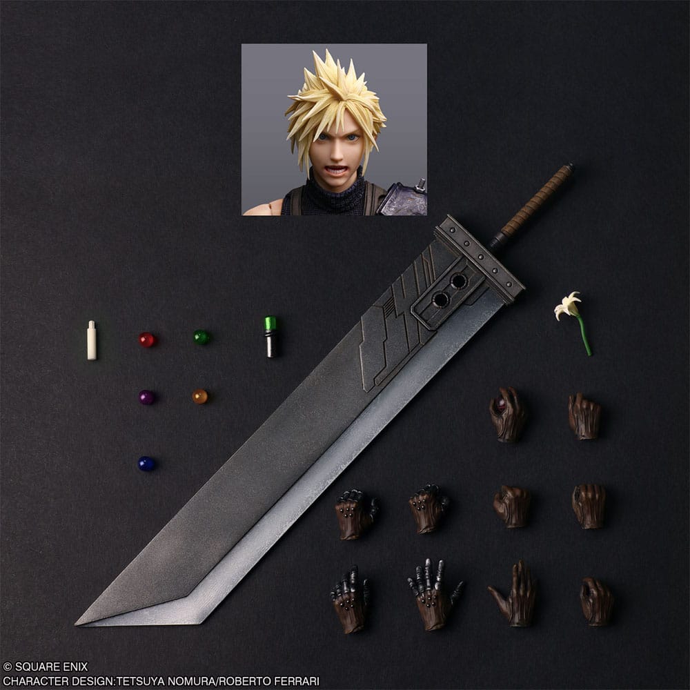 Final Fantasy VII Rebirth Play Arts Shin Action Figure Cloud Strife 27 cm   4988601389587