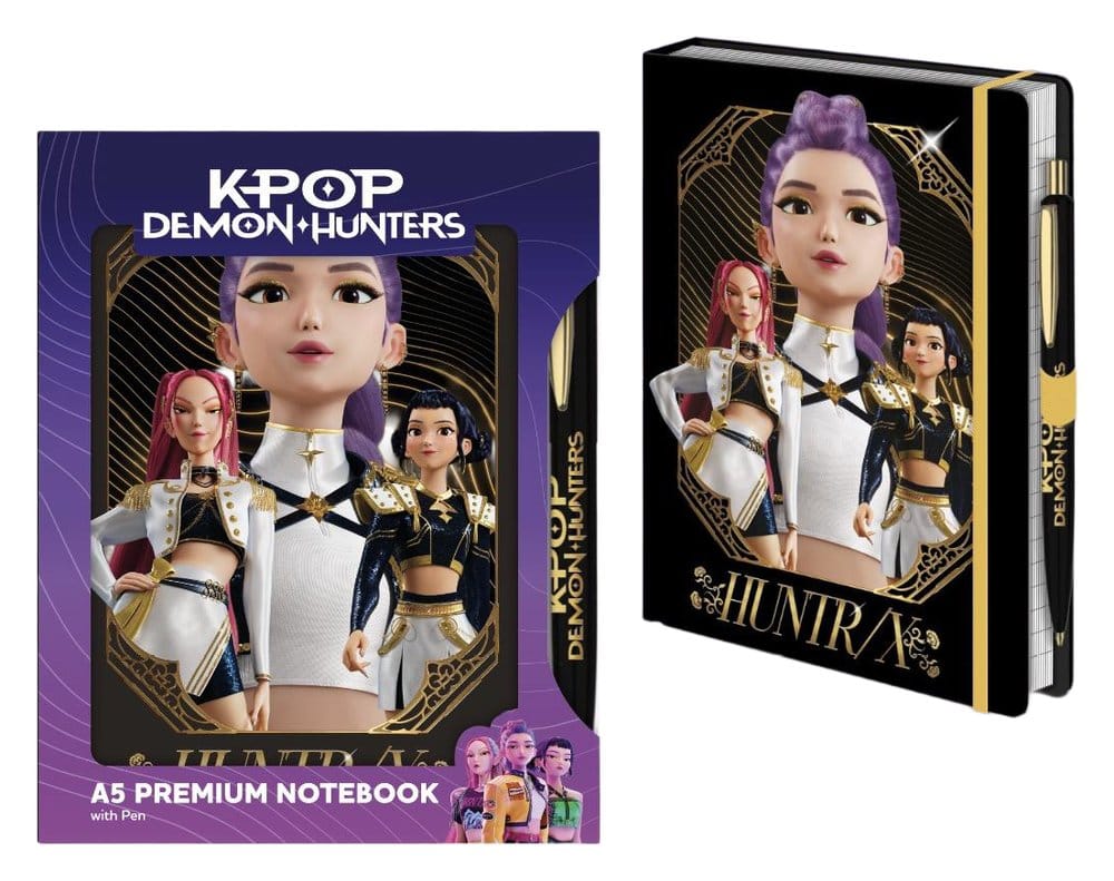 KPop Demon Hunters Notebook with Pen A5 Premium Golden 5063457098407