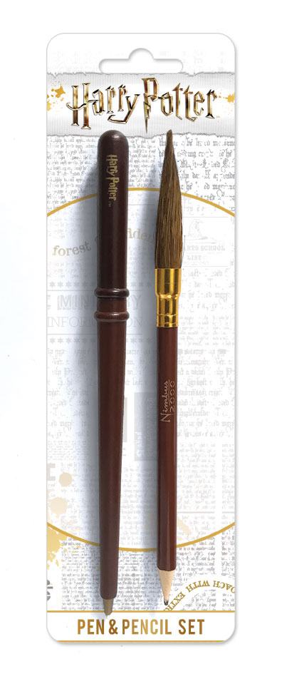 Harry Potter 2-Piece Stationery Set Wand & Br 5051265725400