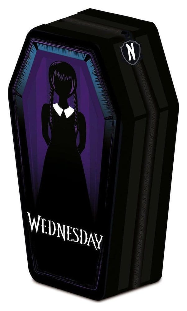 Wednesday Sargförmiges FedermäppchenWednesday Coffin Shaped Pencil CaseWednesday Trousse en Forme de CercueilWednesday Estuche con Forma de Ataúd 5056480398163