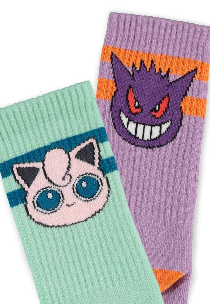 Pokemon Socks 2-Pack Heads Grey 35-38 8718526156829