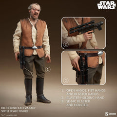 Star Wars Episode IV Scum & Villainy Action Figure 1/6 Doctor Cornelius Evazan 30 cm 100486