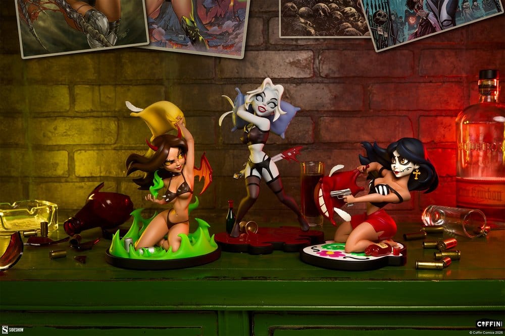 Coffin Comics Designer Statues Set Sleepover In Hell 0747720277311