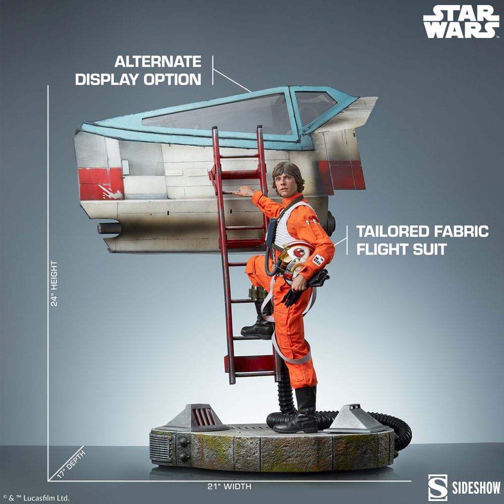 Star Wars Premium Format Statue Luke Skywalker & X-Wing: Red Five, Standing By 76 cm 0747720277441