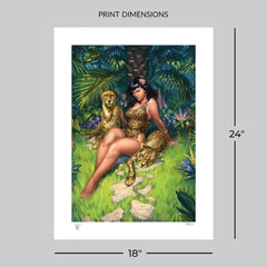 Bettie Page Kunstdruck Jungle Bettie 46 x 61 cm - ungerahmtBettie Page Fine Art Print Jungle Bettie 46 x 61 cm - unframedBettie Page impression Art Print Jungle Bettie 46 x 61 cm - non encadréeBettie Page Litografia Jungle Bettie 46 x 61 cm - sin marco 0747720288027