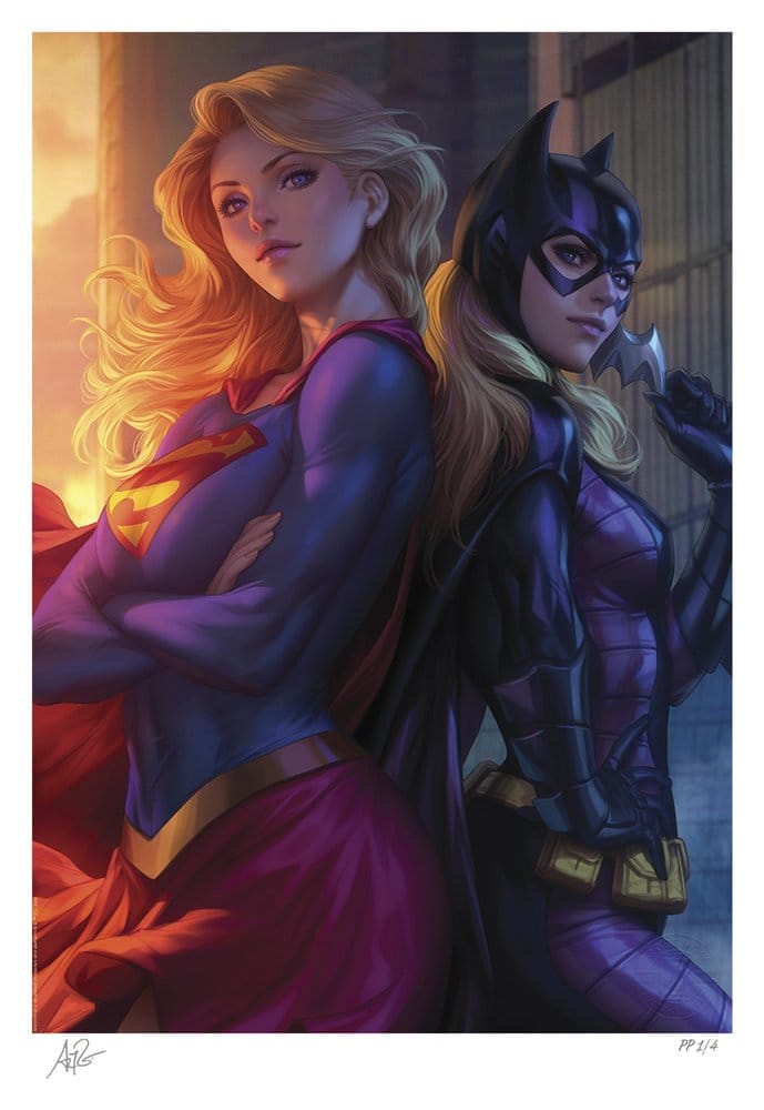 DC Comics Fine Art Print Supergirl & Batgirl 61 x 46 cm - unframed 0747720289543