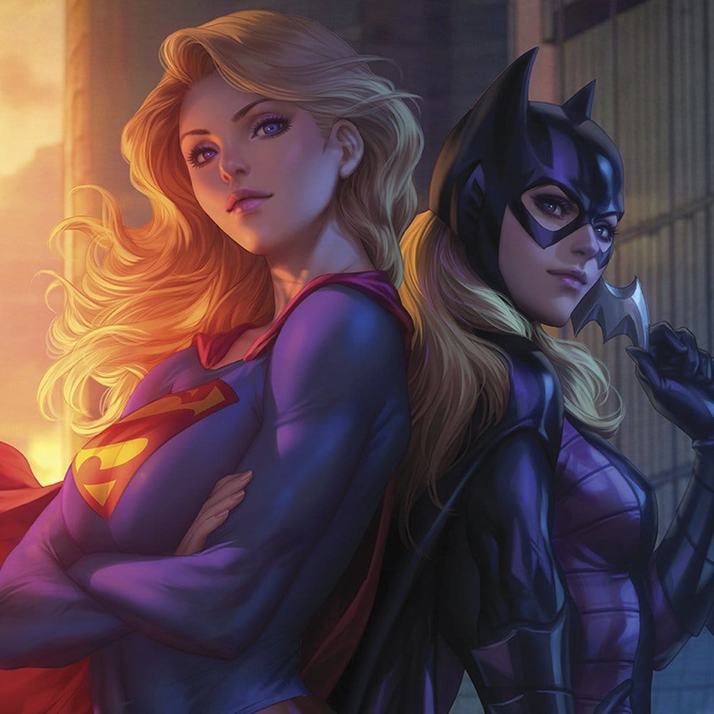 DC Comics Fine Art Print Supergirl & Batgirl 61 x 46 cm - unframed 0747720289543