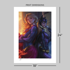 DC Comics Fine Art Print Supergirl & Batgirl 61 x 46 cm - unframed 0747720289543