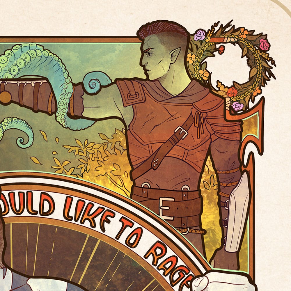 Critical Role Art Print Travis Willingham: 10th Anniversary Art Nouveau Illustrations 46 x 28 cm - unframed 0747720272767