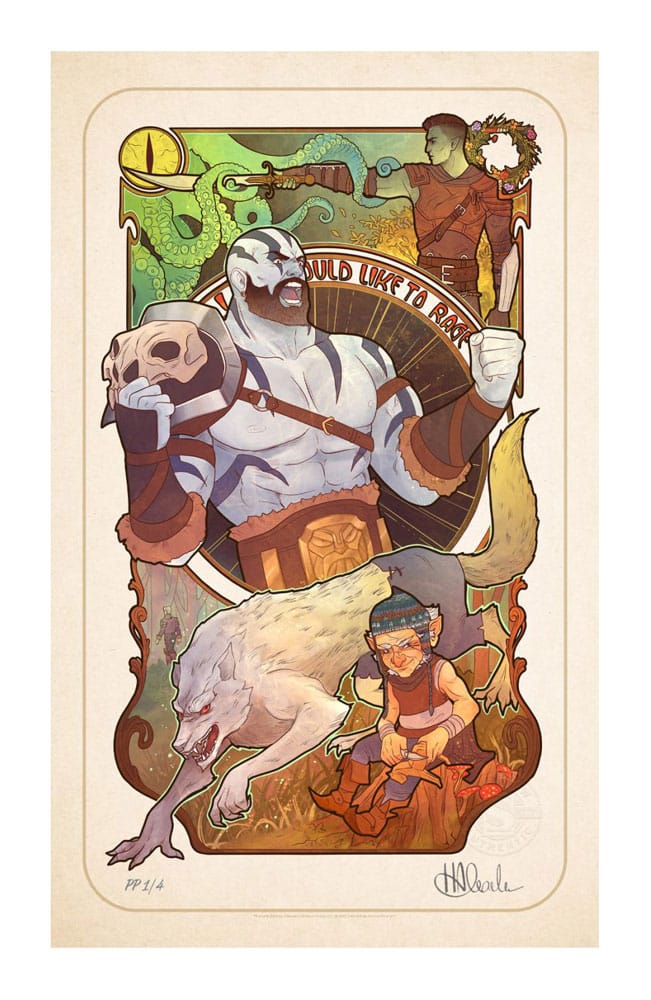 Critical Role Art Print Travis Willingham: 10th Anniversary Art Nouveau Illustrations 46 x 28 cm - unframed 0747720272767