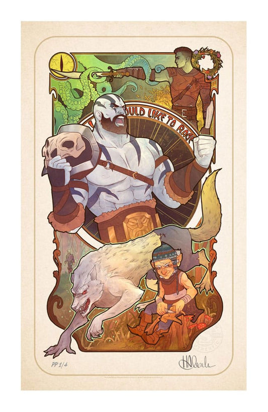Critical Role Art Print Travis Willingham: 10th Anniversary Art Nouveau Illustrations 46 x 28 cm - unframed 0747720272767