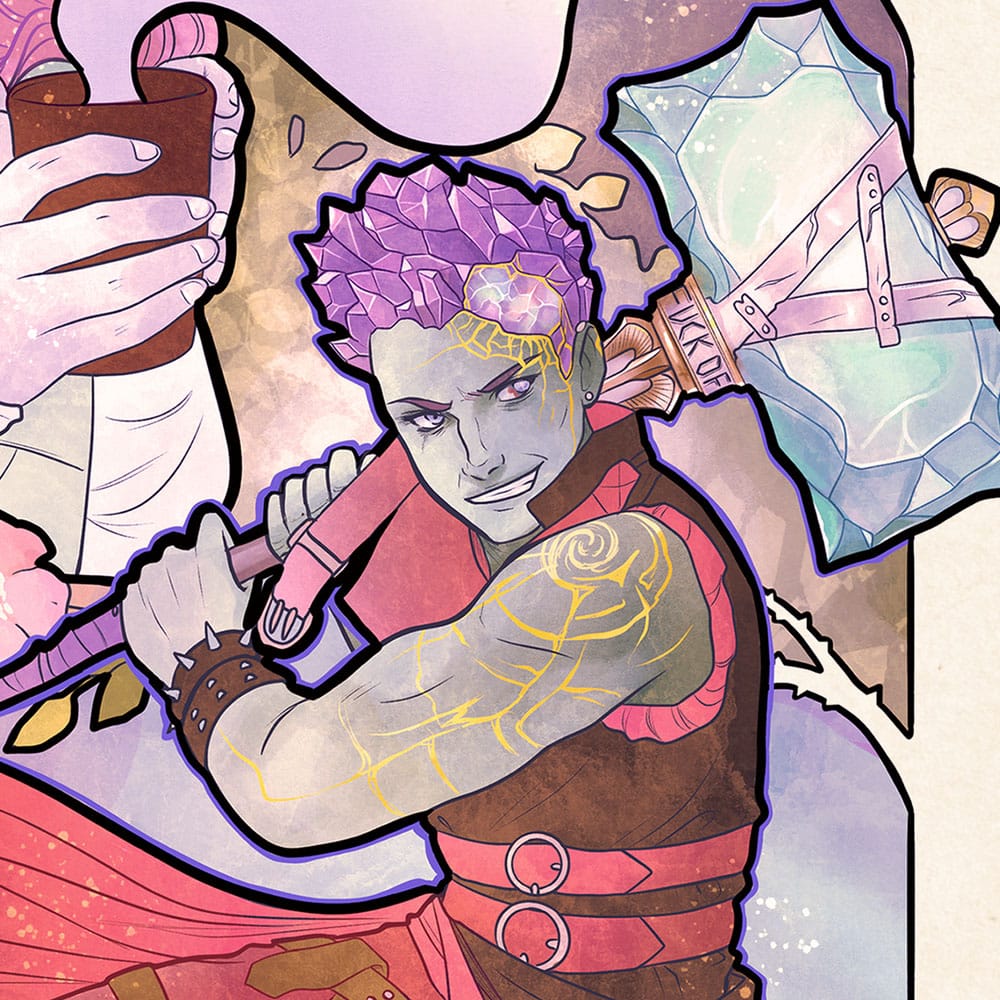 Critical Role Art Print Taliesin Jaffe: 10th Anniversary Art Nouveau Illustrations 46 x 28 cm - unframed 0747720272866