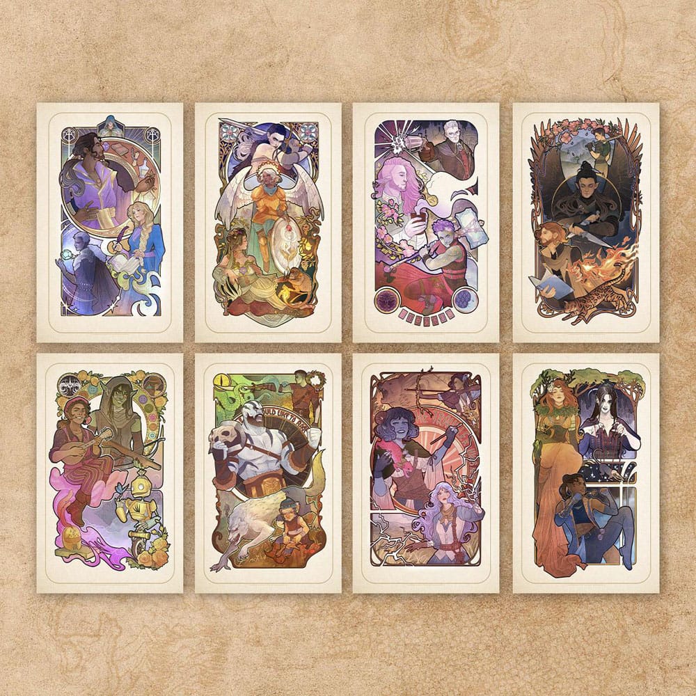 Critical Role Art Print 10th Anniversary Art Nouveau Illustrations 46 x 28 cm - unframed (Set of 8) 0747720272903