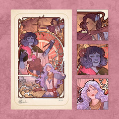 Critical Role Art Print 10th Anniversary Art Nouveau Illustrations 46 x 28 cm - unframed (Set of 8) 0747720272903