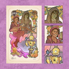 Critical Role Art Print 10th Anniversary Art Nouveau Illustrations 46 x 28 cm - unframed (Set of 8) 0747720272903