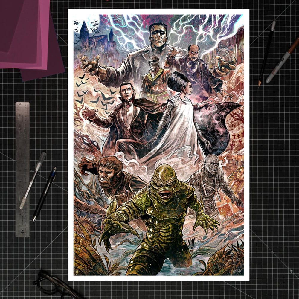 Universal Monsters Art Print Universal Monsters by Vincenzo Riccardi 61 x 41 cm - unframed 0747720273726
