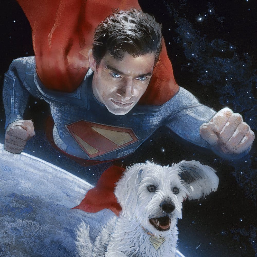 DC Comics Fine Art Print Superman and Krypto 46 x 61 cm - unframed 0747720275997