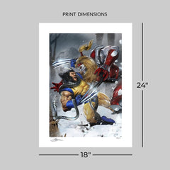 Marvel Fine Art Print Wolverine vs Omega Red 46 x 61 cm - unframed 0747720289819
