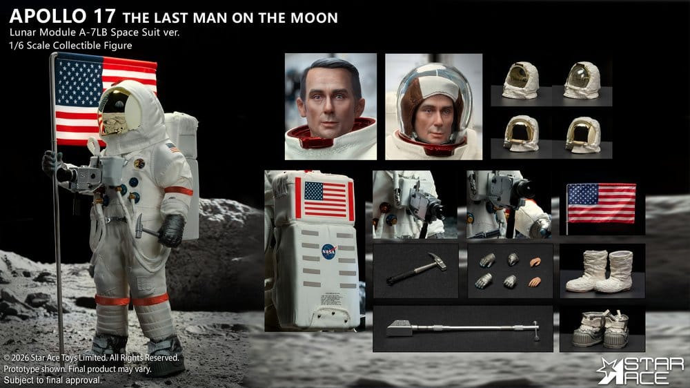 NASA Apollo 17 Action Figure 1/6 The Last Man on the Moon 30 cm  4897057881609