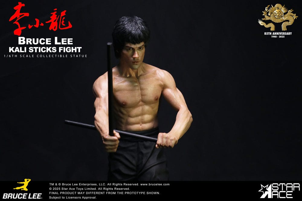 Enter the Dragon Movie Statue 1/6 Bruce Lee Kali Sticks Fight Normal Basement Version 30 cm 4897057886758