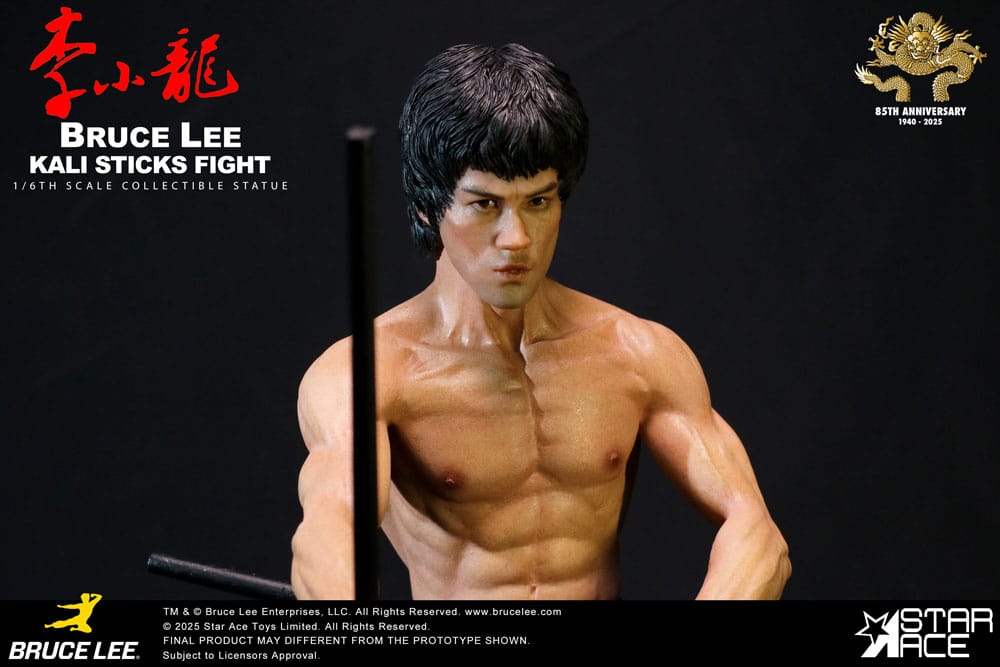 Enter the Dragon Movie Statue 1/6 Bruce Lee Kali Sticks Fight Normal Basement Version 30 cm 4897057886758