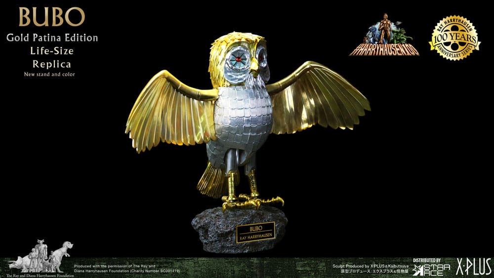 Clash of the Titans Statue Ray Harryhausens Bubo Gold Patina Edition Normal Ver. 34 cm 4897057886772