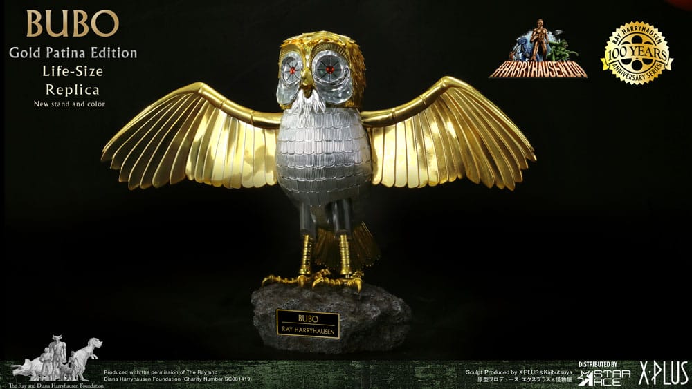 Clash of the Titans Statue Ray Harryhausens Bubo Gold Patina Edition Normal Ver. 34 cm 4897057886772