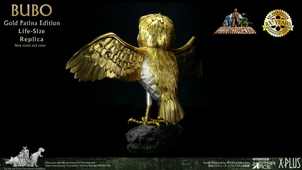 Clash of the Titans Statue Ray Harryhausens Bubo Gold Patina Edition Normal Ver. 34 cm 4897057886772