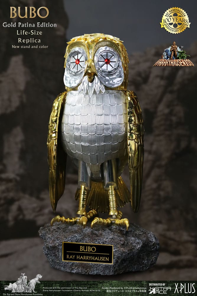 Clash of the Titans Statue Ray Harryhausens Bubo Gold Patina Edition Deluxe Ver. 34 cm 4897057886789