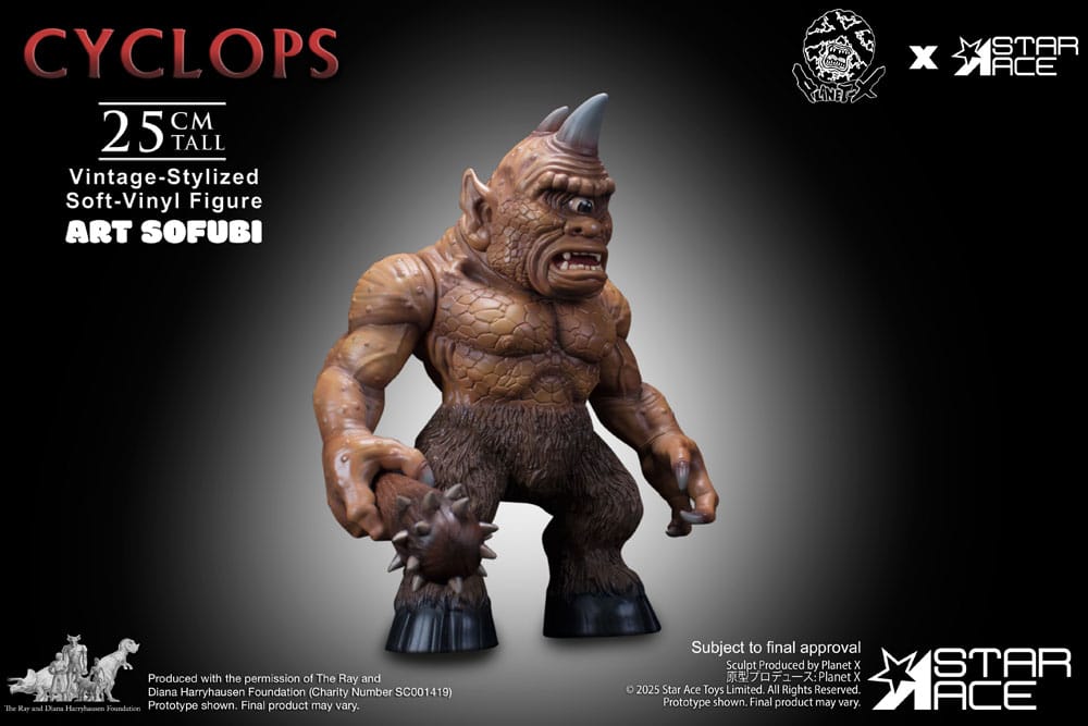  Ray Harryhausen Soft Vinyl Statue Cyclops (Vintage-Style) 25 cm 4897057883955
