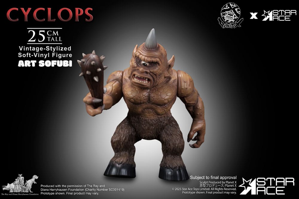  Ray Harryhausen Soft Vinyl Statue Cyclops (Vintage-Style) 25 cm 4897057883955