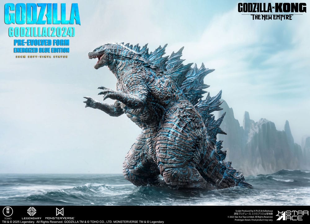 Godzilla vs. Kong: The New Empire Soft Vinyl Statue Godzilla (2024) Evolved Blue Edition 28 cm   4897057886680