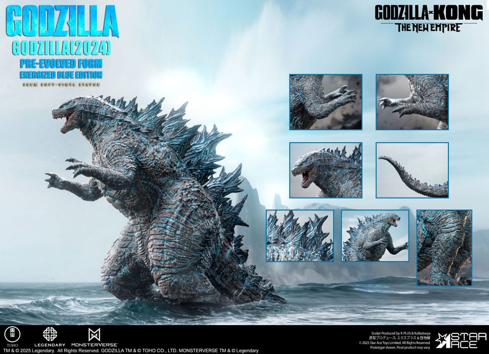 Godzilla vs. Kong: The New Empire Soft Vinyl Statue Godzilla (2024) Evolved Blue Edition 28 cm   4897057886680