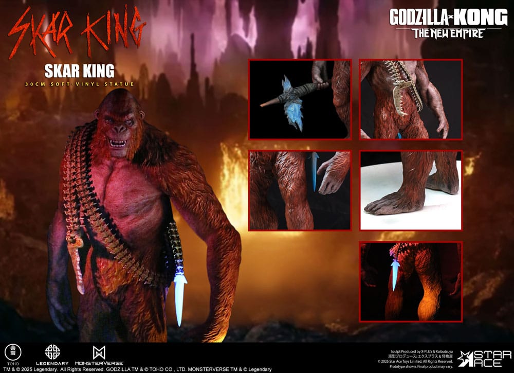 Godzilla vs. Kong: The New Empire Soft Vinyl Statue Skar King Unleash the Titan 30 cm   4897057886697