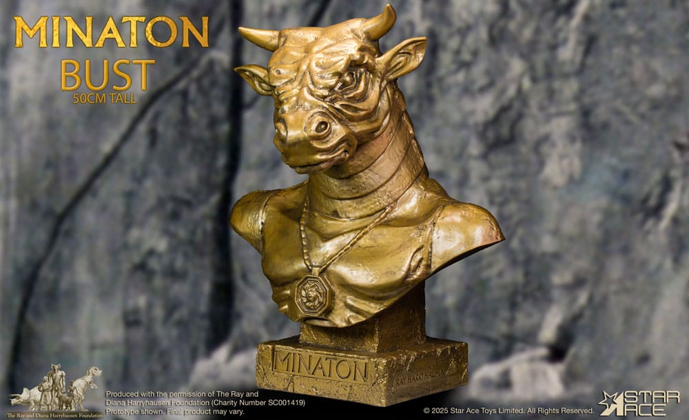 Ray Harryhausen Soft Vinyl Statue Minaton Bust 50 cm     4897057887069