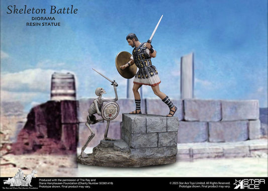 Ray Harryhausen Diorama 1/8 Skeleton Battle Scene 30 cm  4897057888646