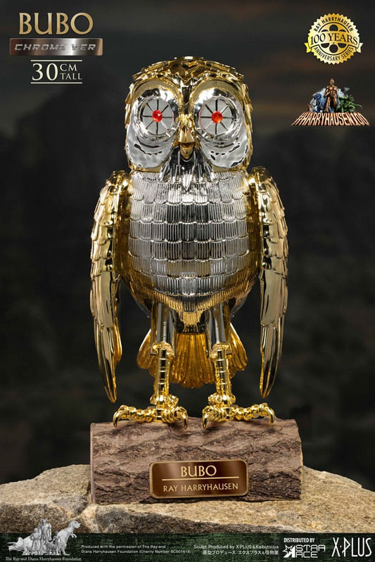 Bubo the Mechanical Owl Soft Vinyl Statue Ray Harryhausen's Bubo Chrome Ver. 30 cm 4897057889872