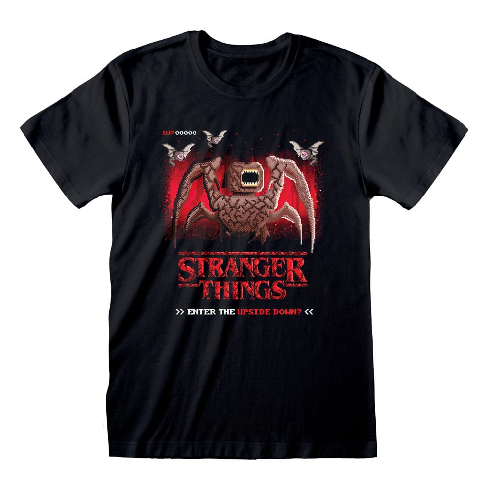 Stranger Things T-Shirt 8 Bit Upside Down Size S 5056811567930