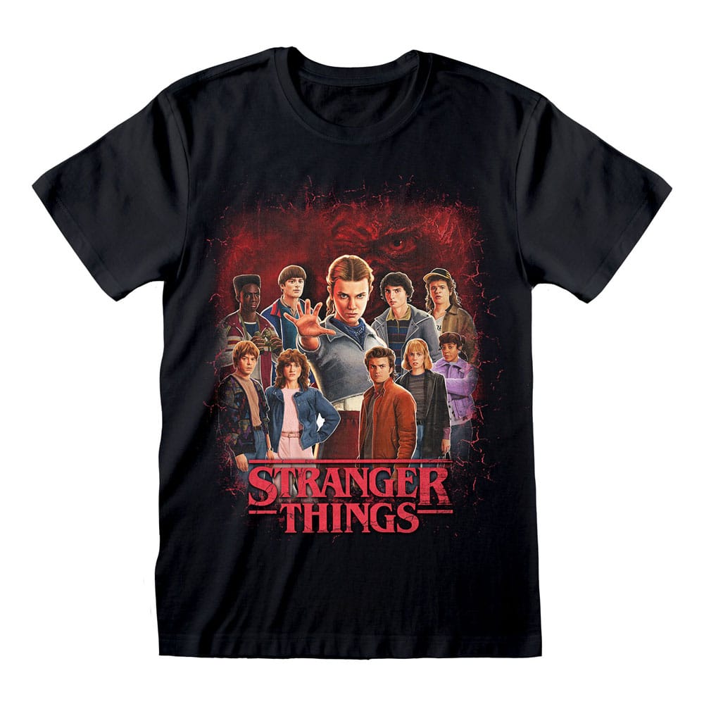 Stranger Things T-Shirt Group of all Characters Size S 5056811574327