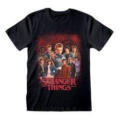 Stranger Things T-Shirt Group of all Characters Size S 5056811574327