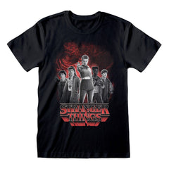 Stranger Things T-Shirt Group with Vecna behind Balck and White Size S 5056811567985