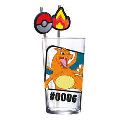 Pokémon Glass Tumbler with Straws Charizard 480 ml 8412497981595