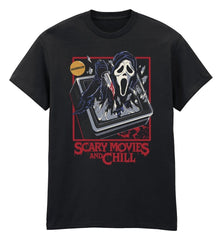 Steven Rhodes T-Shirt Scary Movies And Chill Black Size S 5056811587884