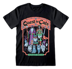 Steven Rhodes T-Shirt Quest For Cats Black Size S 5056811545143